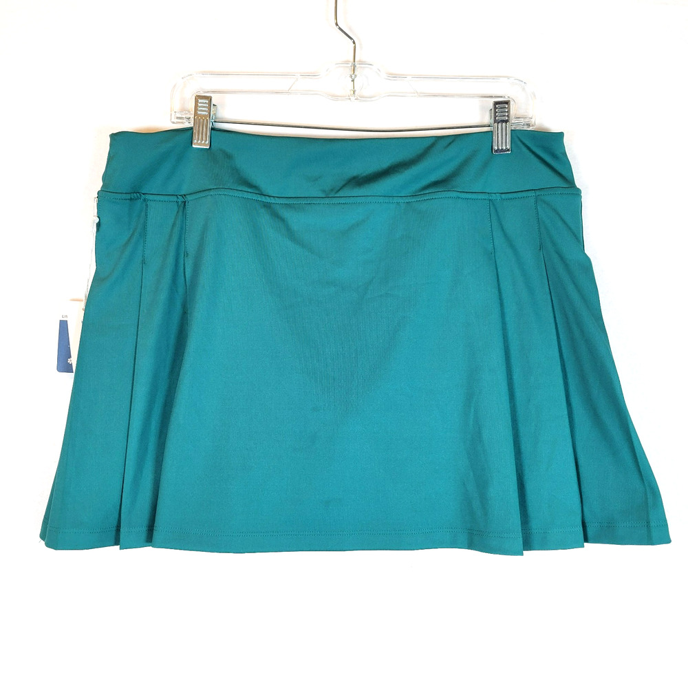 Tommy Bahama Womens Golf Skirt Size XL Green Pleated UPF UV Tennis Pickleball